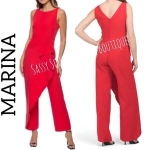 ⭐🆕 MARINA red cascade jumpsuit